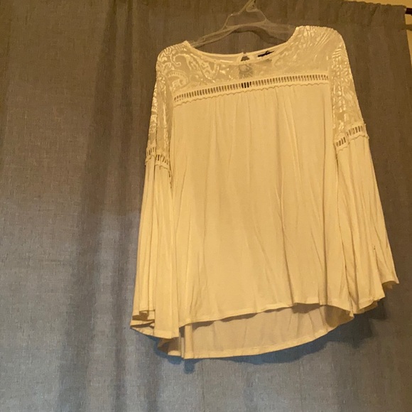 new directions Tops - White bell sleeve blouse